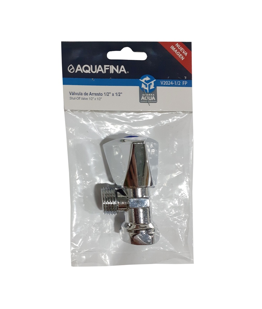 LLAVE ARRESTO 1/2" x 1/2" METALICA AQUAFINA 4-525