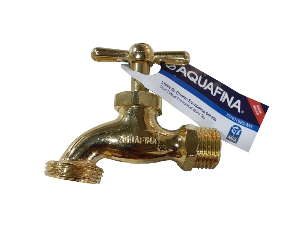 LLAVE CHORRO DORADA ECONOMICA AQUAFINA 4-532