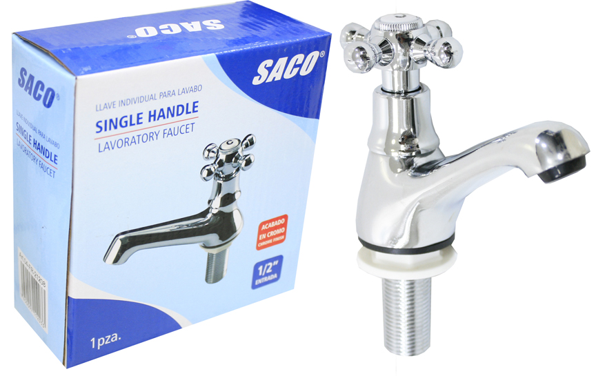 LLAVE LAVAMANO INDIVIDUAL METALICA SACO 4-547