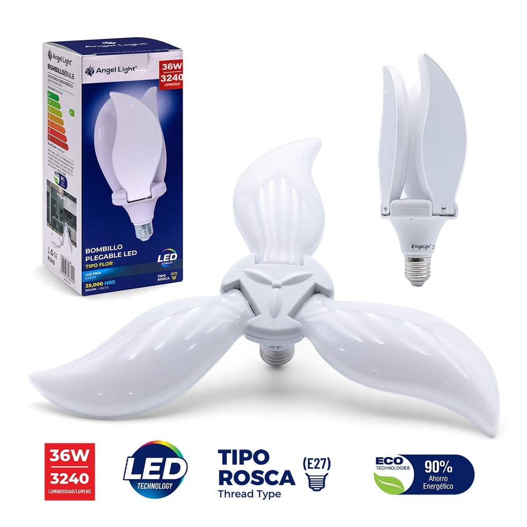 BOMBILLO LED PLEGABLE FLOR 36W 85-265V 4-554