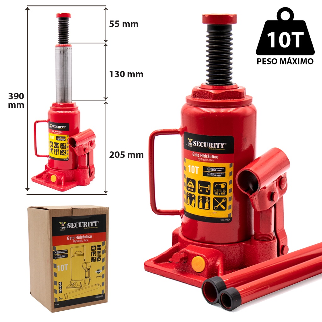 GATO BOTELLA 10 TON  SECURITY 4-579