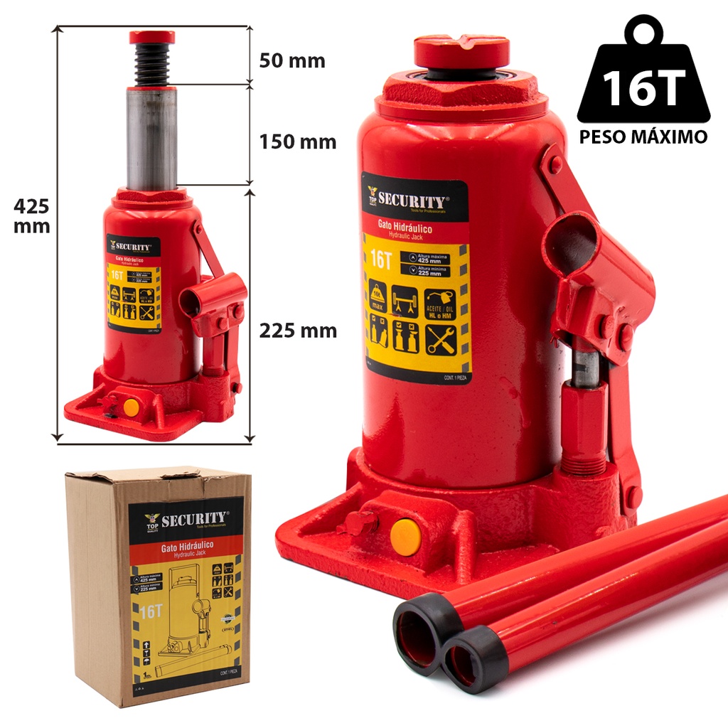 GATO BOTELLA 16 TON SECURITY 4-580