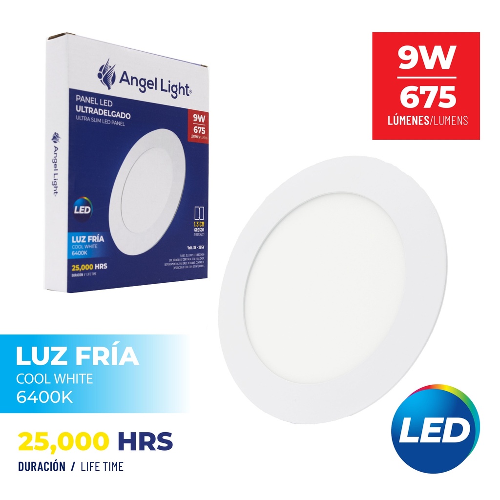 PANEL LED EMP RED LUZ BLANCA 9W ANGEL L 4-586