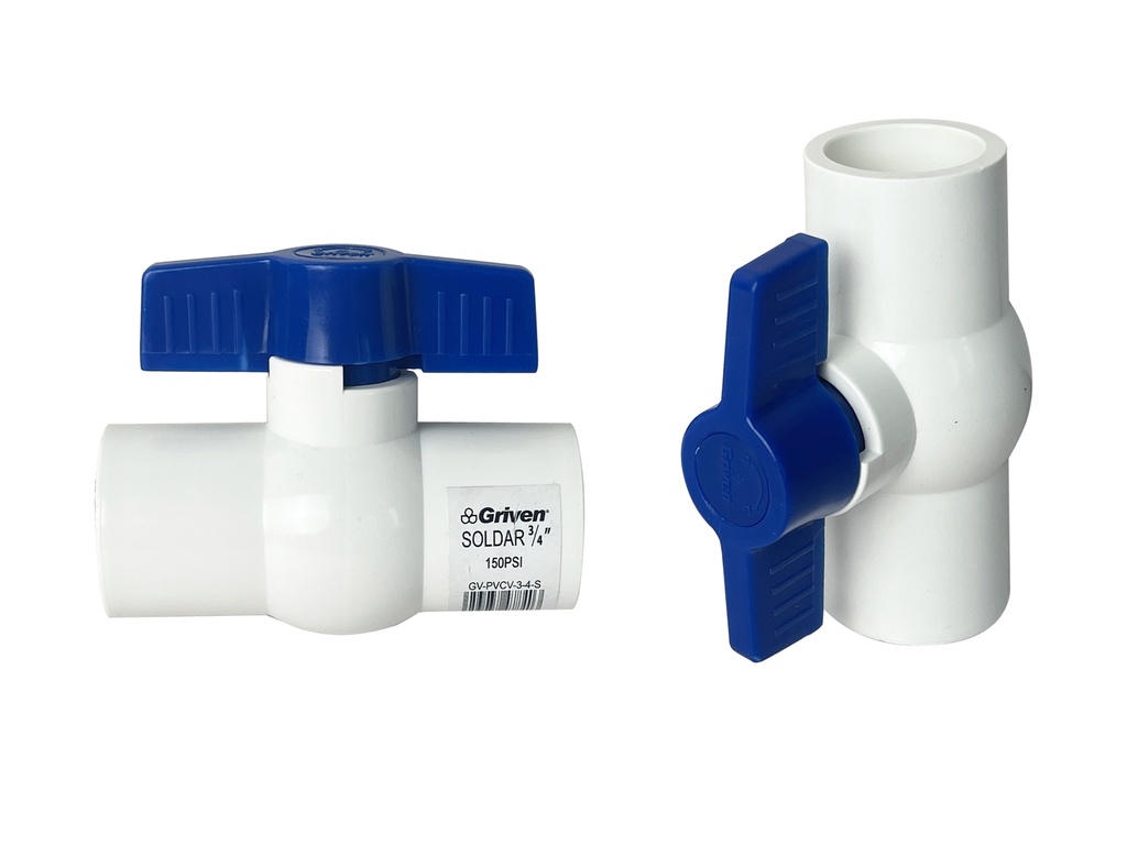 LLAVE DE BOLA PVC SOLDAR X 3/4" GRIVEN 4-658