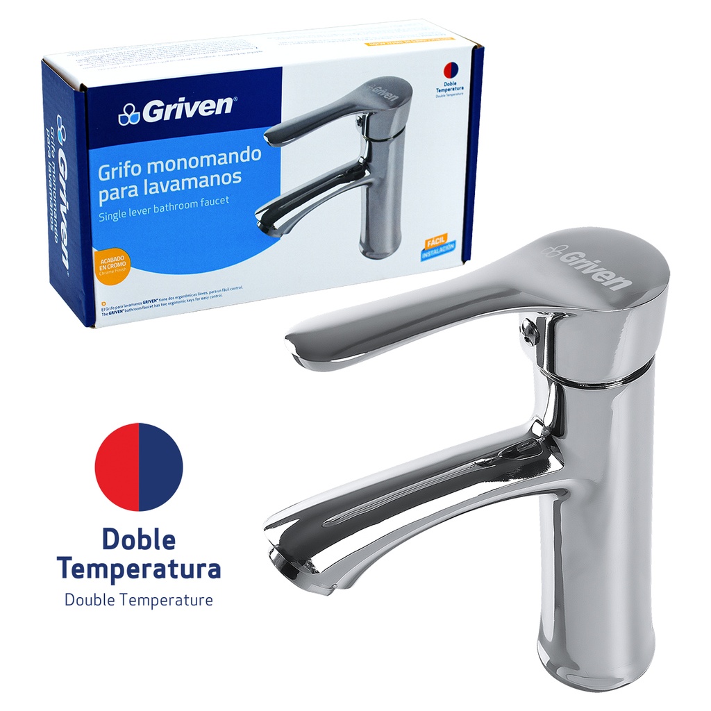 LLAVE LAVAMANO MONOMANDO METALICA GRIVEN 4-689