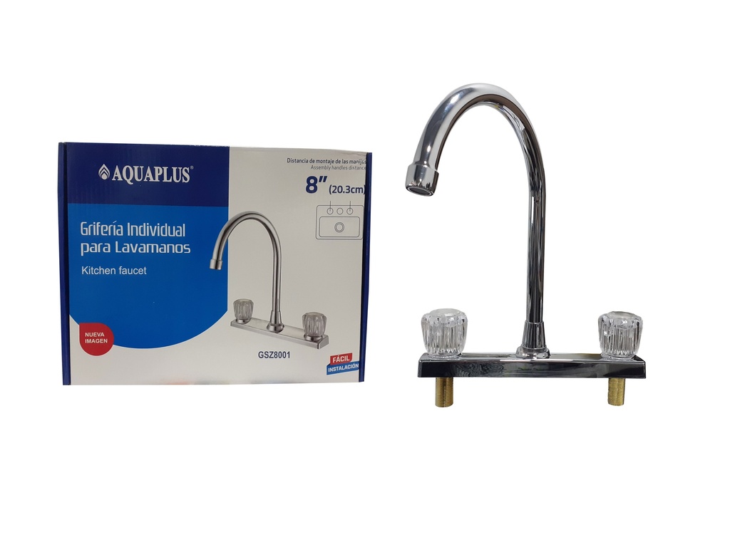 LLAVE FREGADERO DOBLE METALICA/ZINC AQUAPLUS 4-699