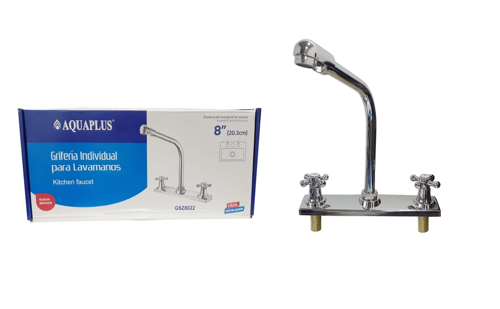 LLAVE FREGADERO DOBLE METALICA/ZINC AQUAPLUS 4-703