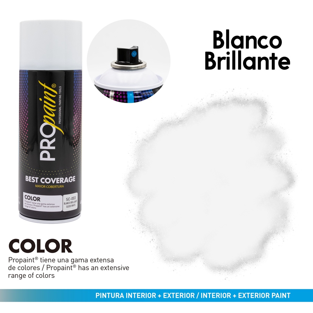 SPRAY BLANCO BRILLANTE x 400 ML PRO PAINT 4-711