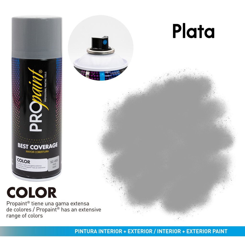 SPRAY PLATA x 400 ML PRO PAINT 4-712