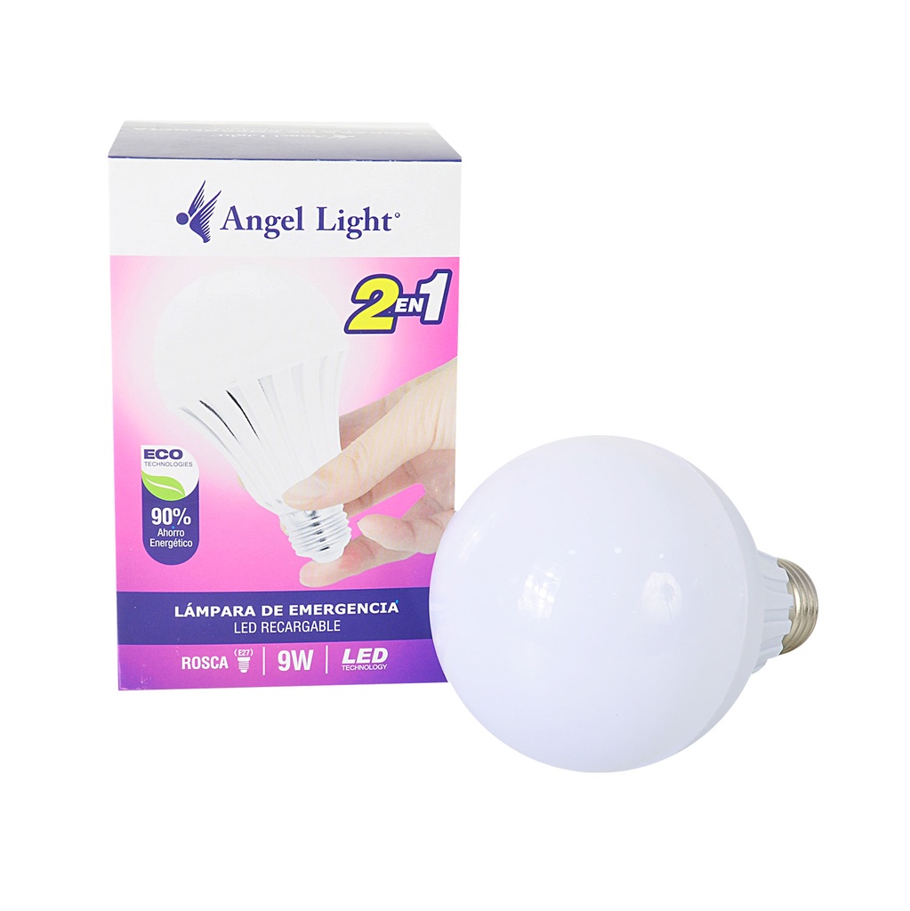 BOMBILLO RECARG 9W ANGEL L (NO SIRVE LA PILA) 4-725