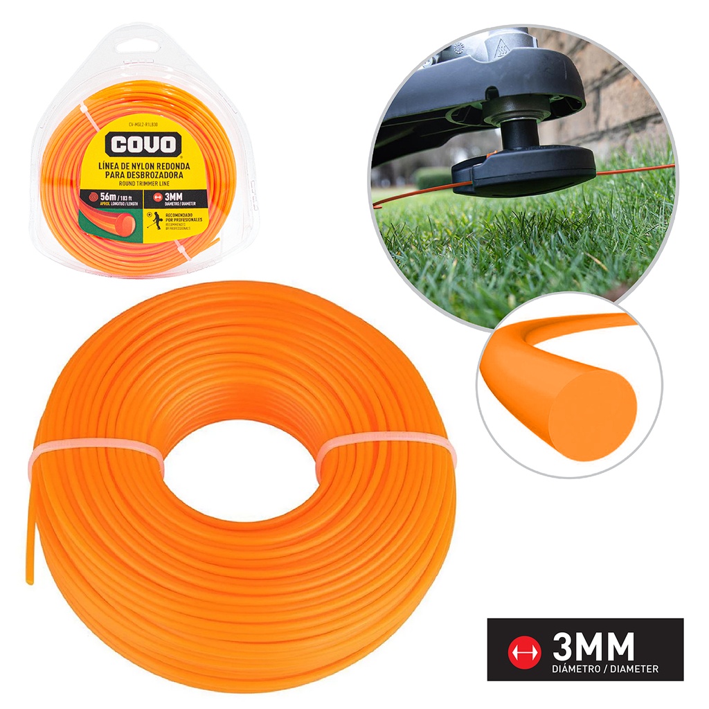 NYLON DESMAL REDONDO 3.0MM x 56MTS COVO 4-739