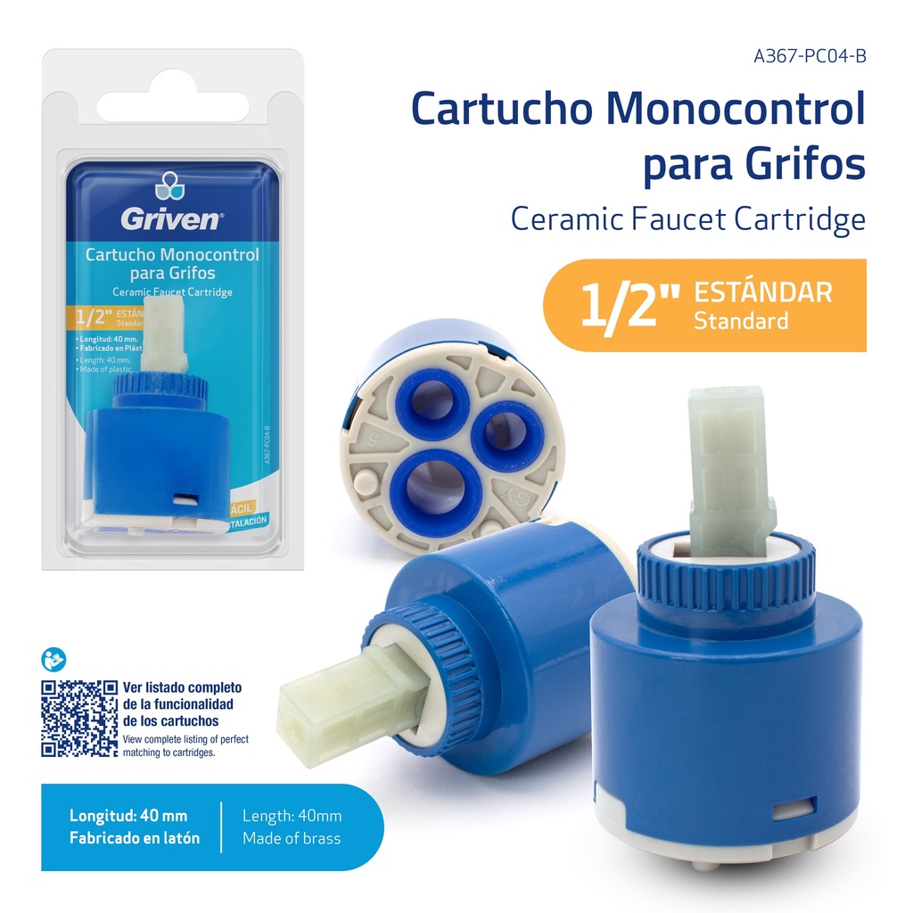 VASTAGO MONOMANDO GRIVEN 40MM 4-762