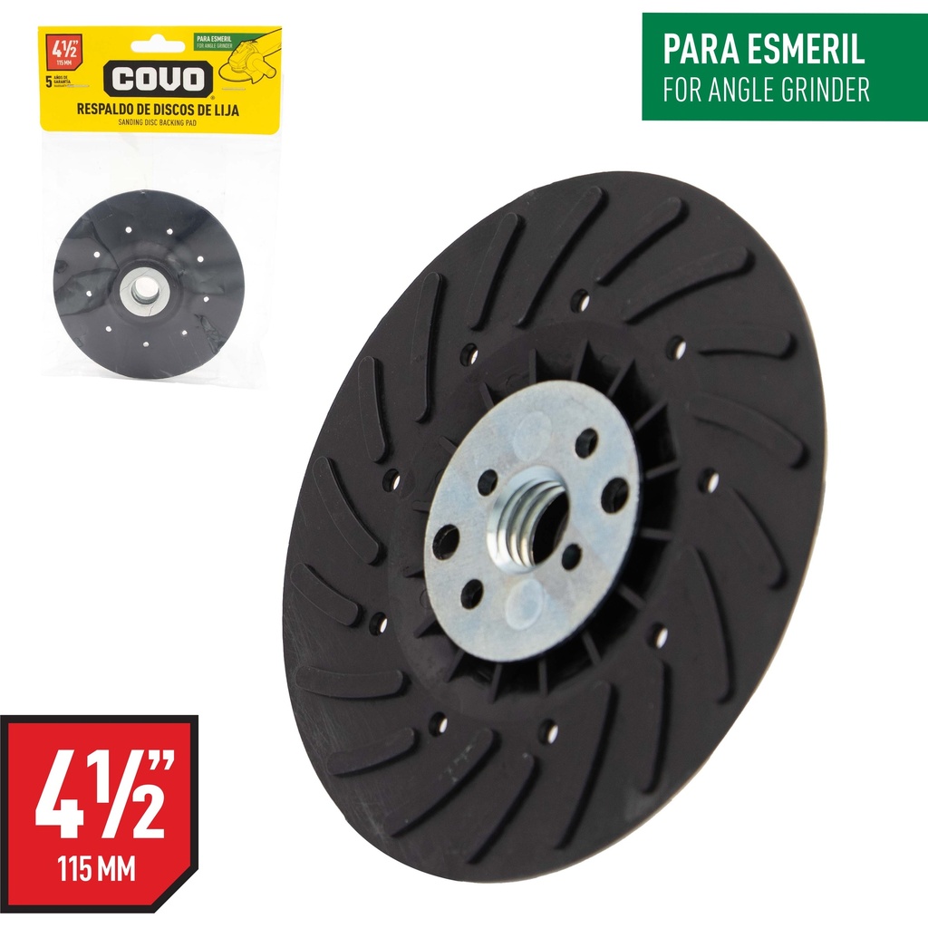 SOPORTE PARA DISCO LIJAS 4 1/2 COVO 4-777