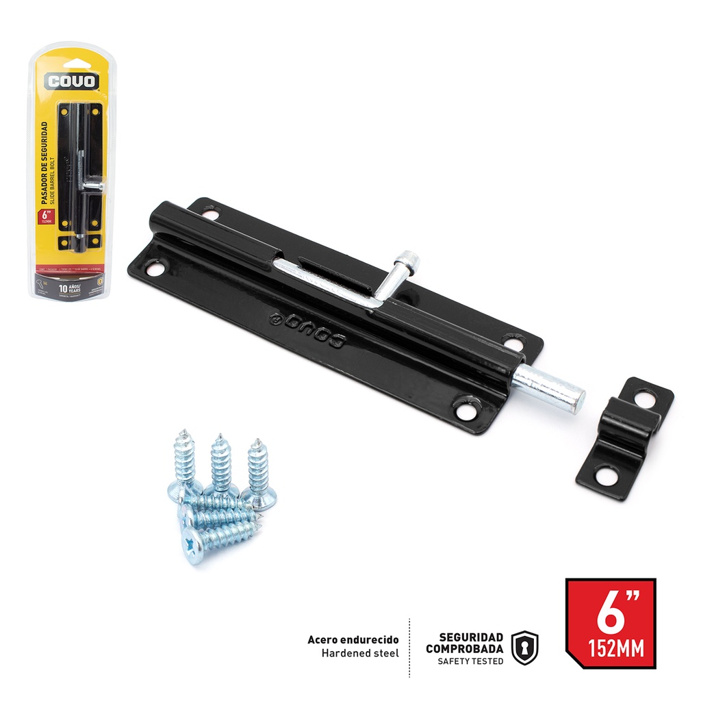 PASADOR DE SEGURIDAD 6 PULG COVO 4-782