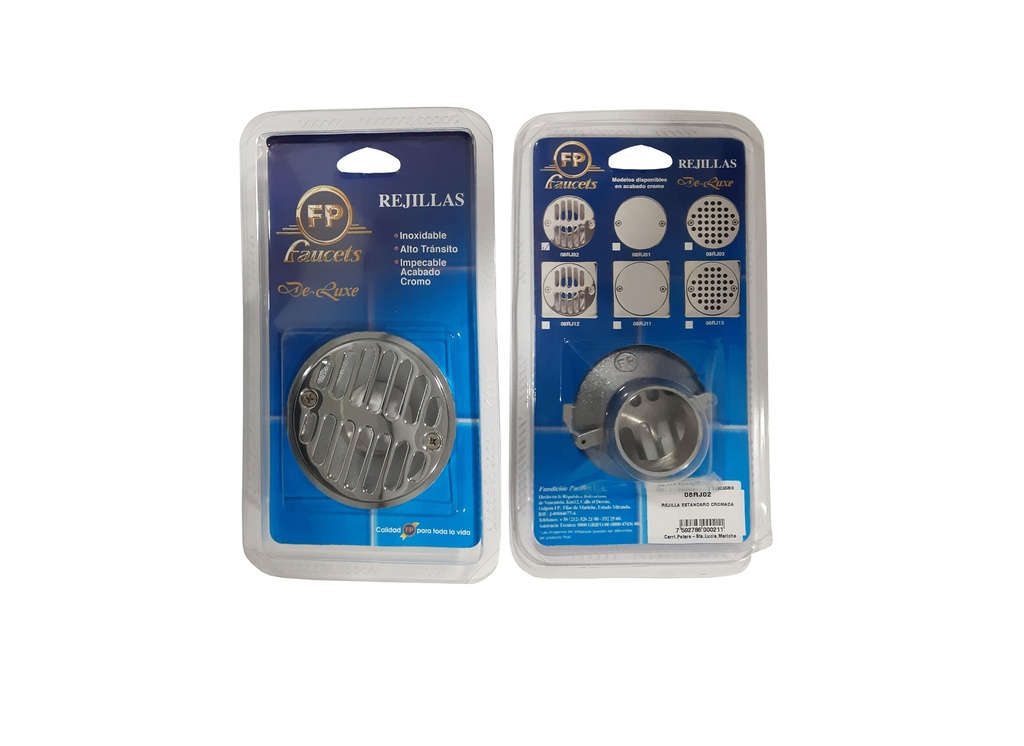 REJILLA REDONDA ESTANDAR CROMADA FP 08RJ02 0-076