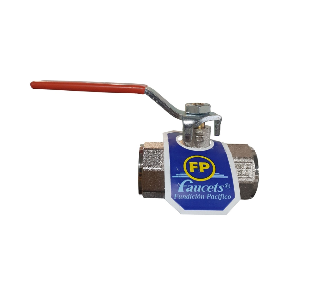 VALVULA BOLA x 3/4" CROMADA PESADA FP 0-107