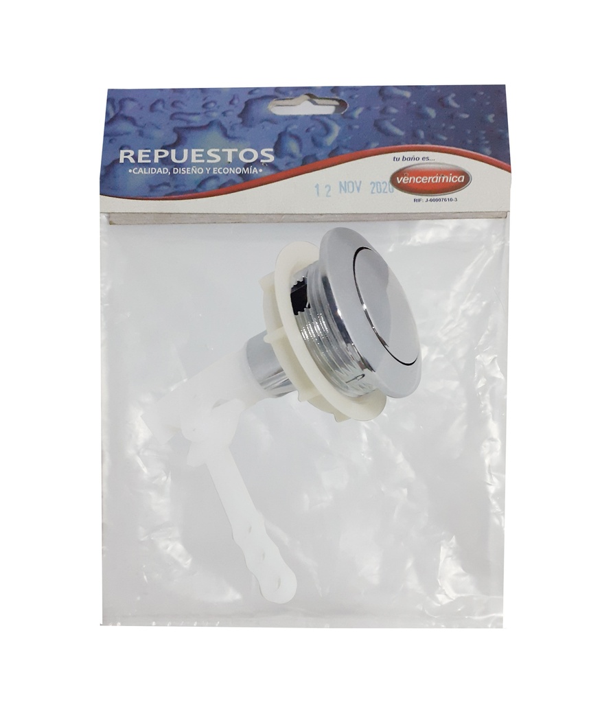 PUSH BOTON SUPERIOR CROMADO VENCERAMICA 0-126