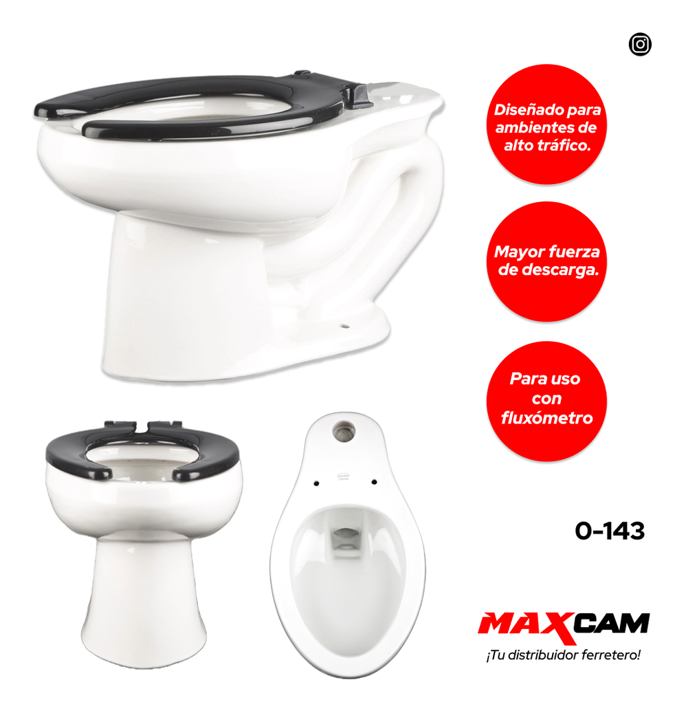 WC P/FLUXOMETRO CARLTON VENCERAMICA 0-143