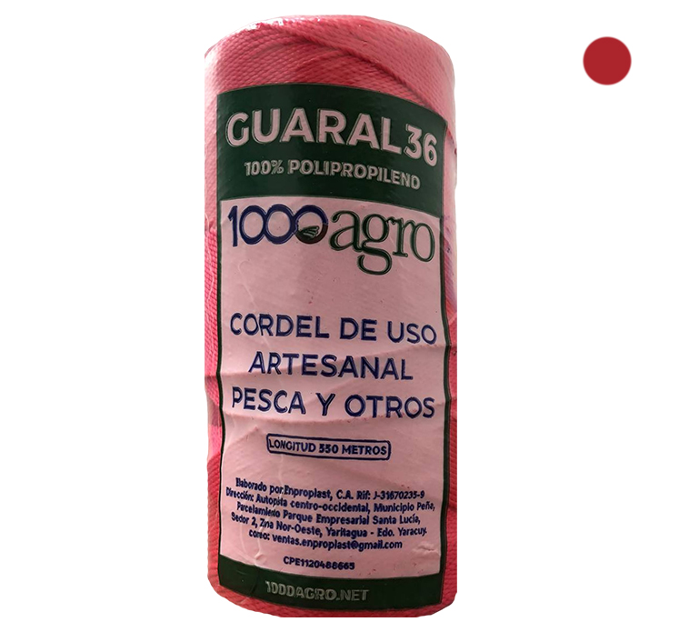GUARAL N 36 ROJO 550 MTS x UNID 1000AGRO 0-179