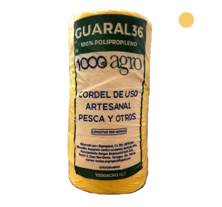 GUARAL N 36 AMARILLO 550 MTS x UNID 1000AGRO 0-180