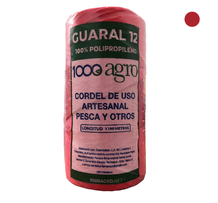 GUARAL N 12 ROJO 1100MTS x UNID 1000AGRO 0-181