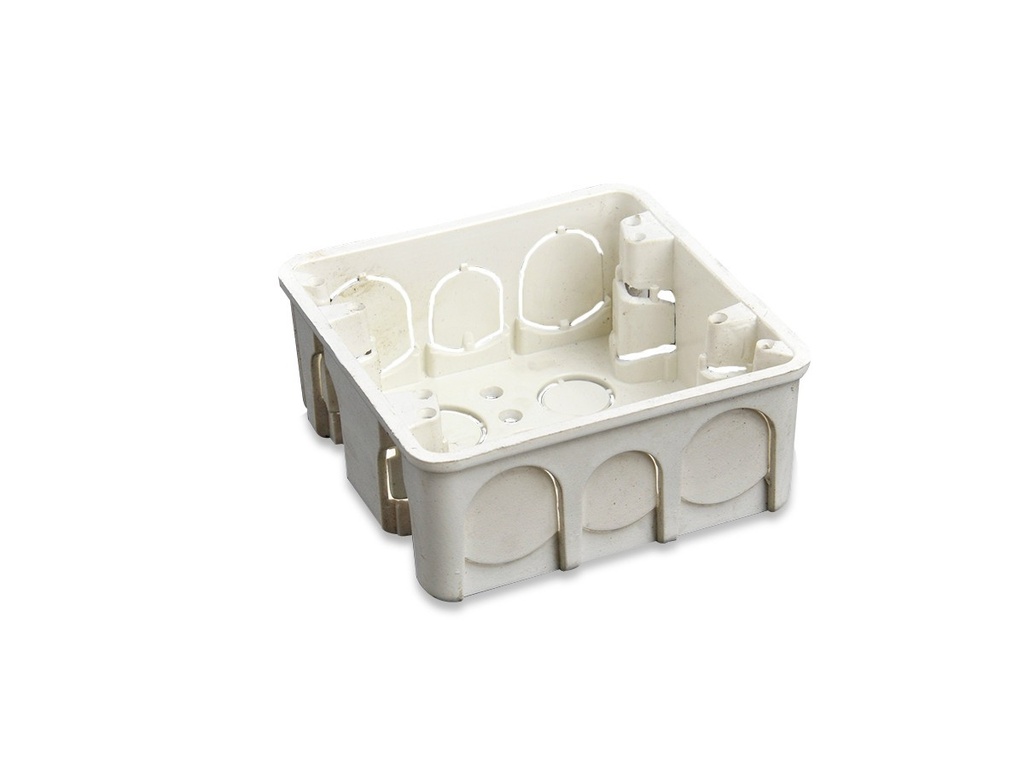 CAJETIN CUADRADO COMB PLASTICO 4x4 BLANCO IMPLASVEN 0-203