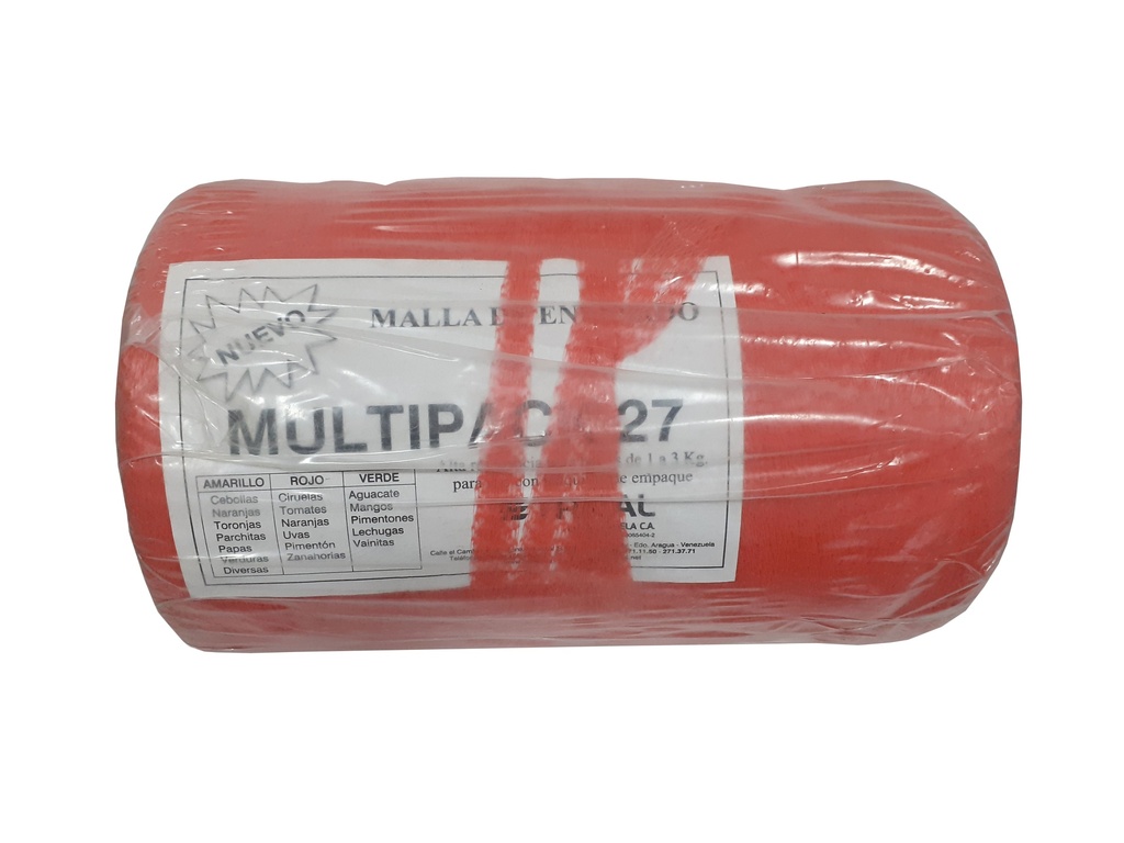 MALLA MULTIPACK 2750 1000x0,27MTS ROJO TRICAL 0-223