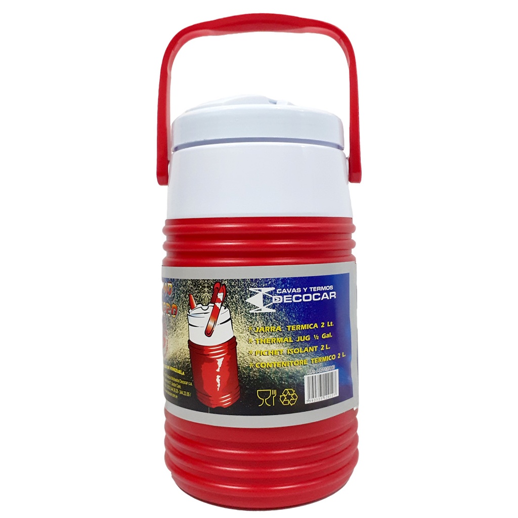 TERMO VIAJERO CON ASA x 2 LITROS DECOCAR 0-251