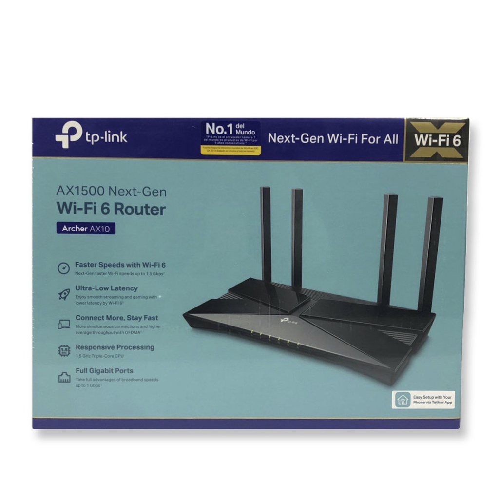 ROUTER WIFI-6 ARCHER AX10 AX1500 GIGABIT TPLINK 0-332
