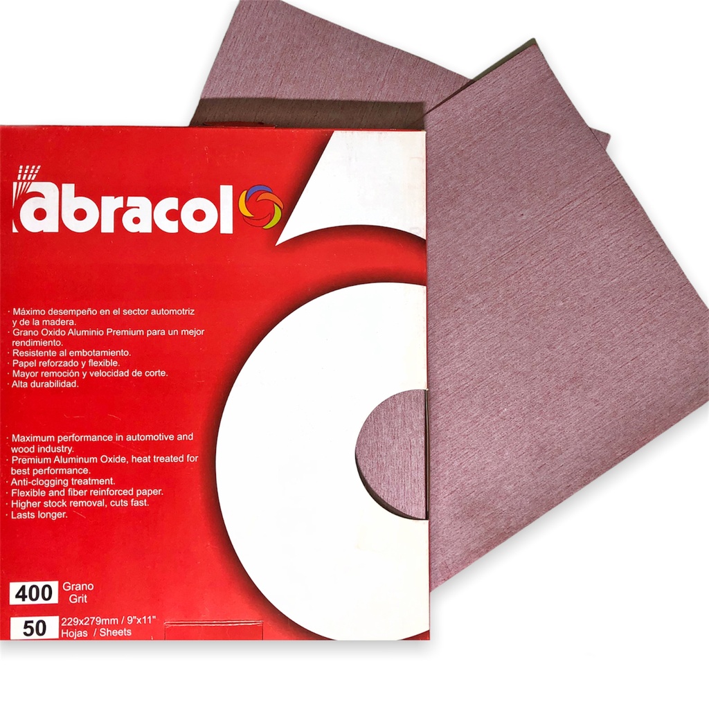 LIJA ROJA GRANO 400 ABRACOL 0-379