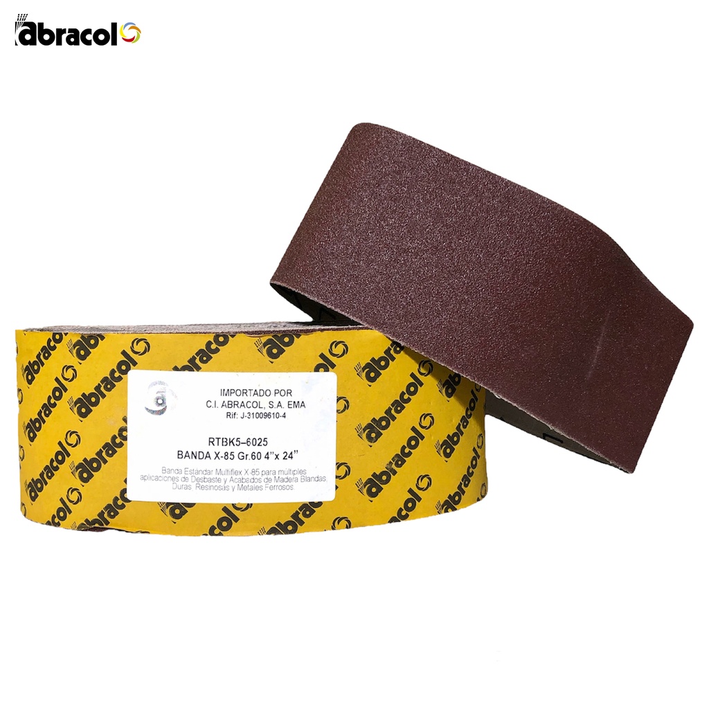 LIJA BANDA GRANO 60 4" x 24" x UNID 0-381