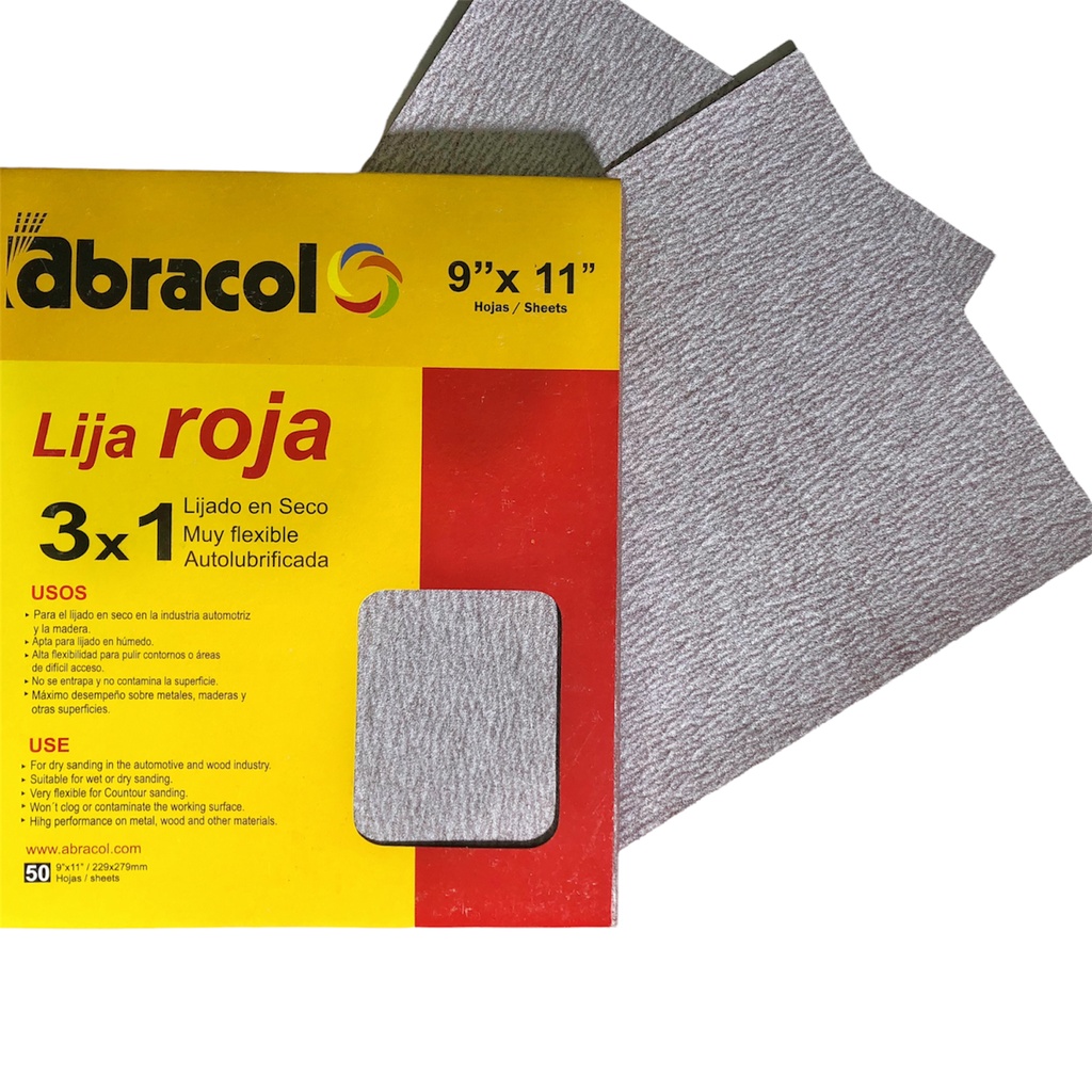 LIJA ROJA GRANO 100 ABRACOL 0-383