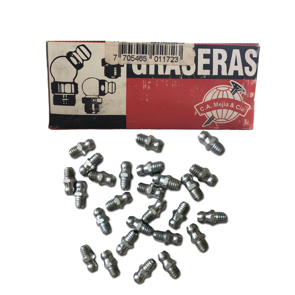 GRASERA 6mm AM6 RECTA x 200 UNID MEJIA 0-399