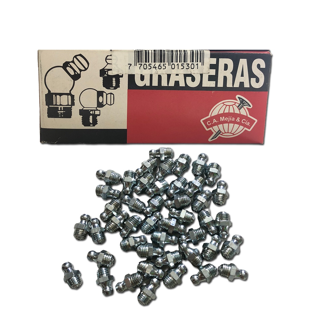 GRASERA 8mm AM8 RECTA x 100 UNID MEJIA 0-400