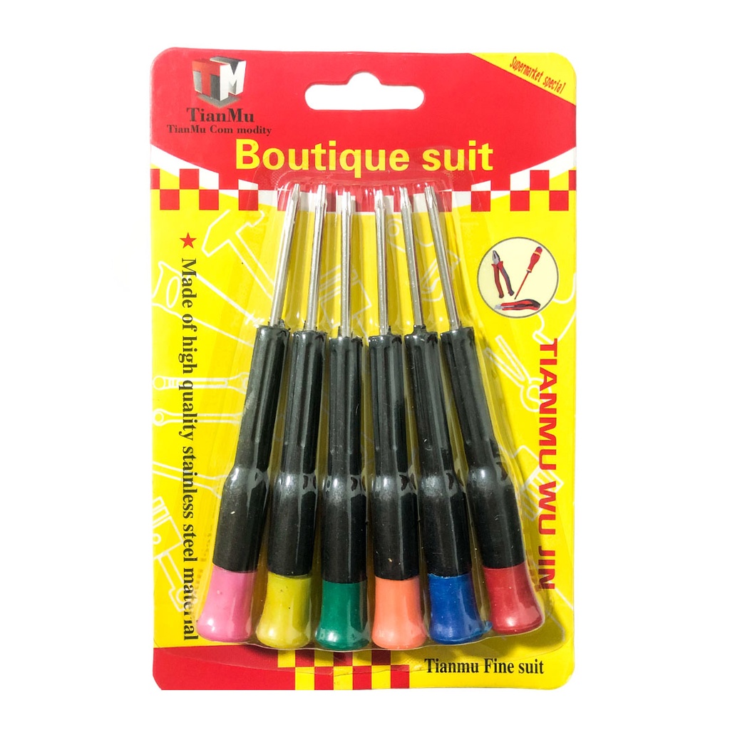 JUEGO DESTORNILLADOR ESTRELLAS x 6 UNID 0-552