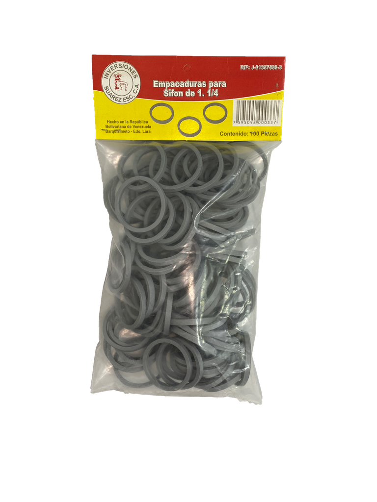 EMPACADURA PLANA PARA SIFON 1 1/4" x 100 UNID 0-558