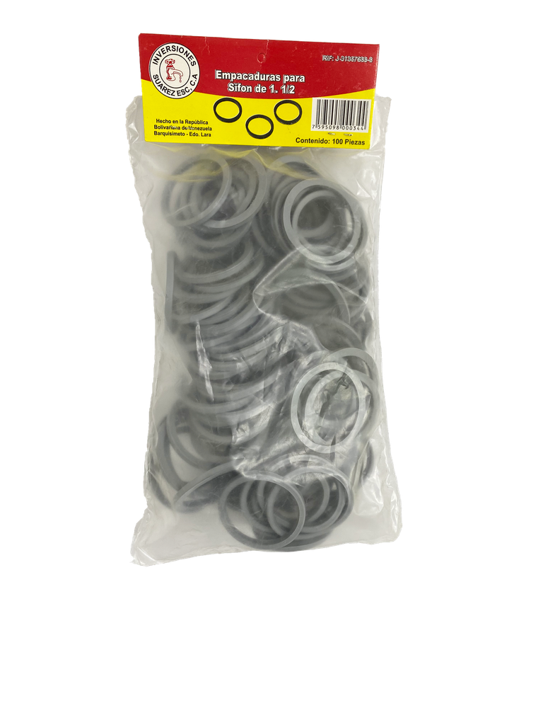 EMPACADURA PLANA PARA SIFON 1 1/2" x 100 UNID 0-559
