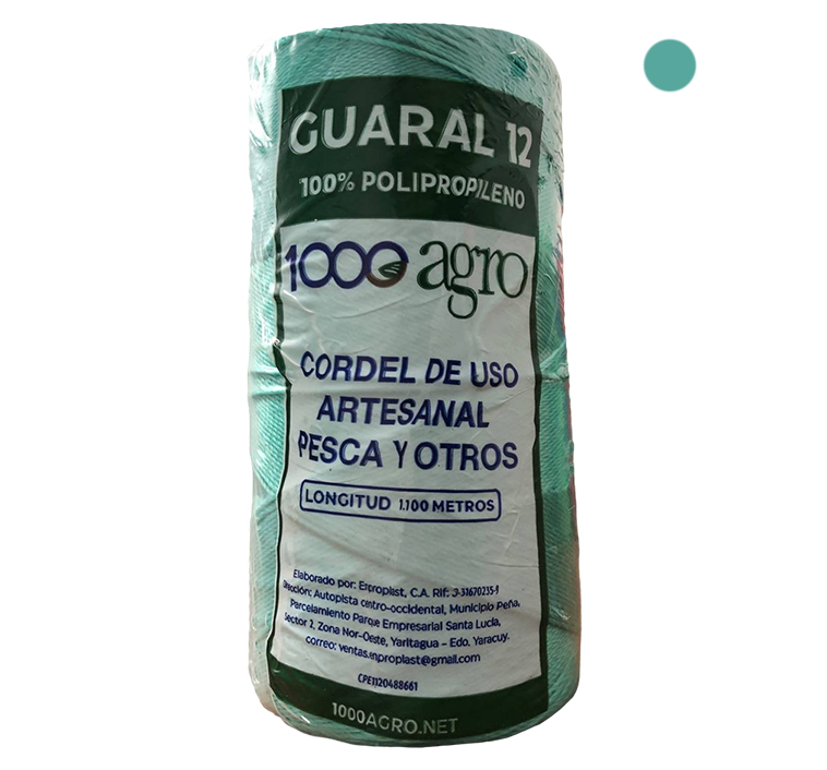 GUARAL N 12 TURQUESA 1100MTS x UNID 1000AGRO 0-561