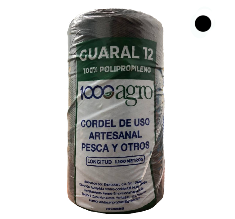 GUARAL N 12 NEGRO 1100MTS x UNID 1000AGRO 0-566