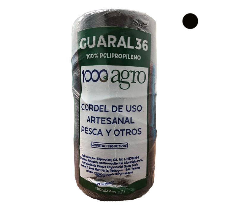 GUARAL N 36 NEGRO 550 MTS x UNID 1000AGRO 0-569