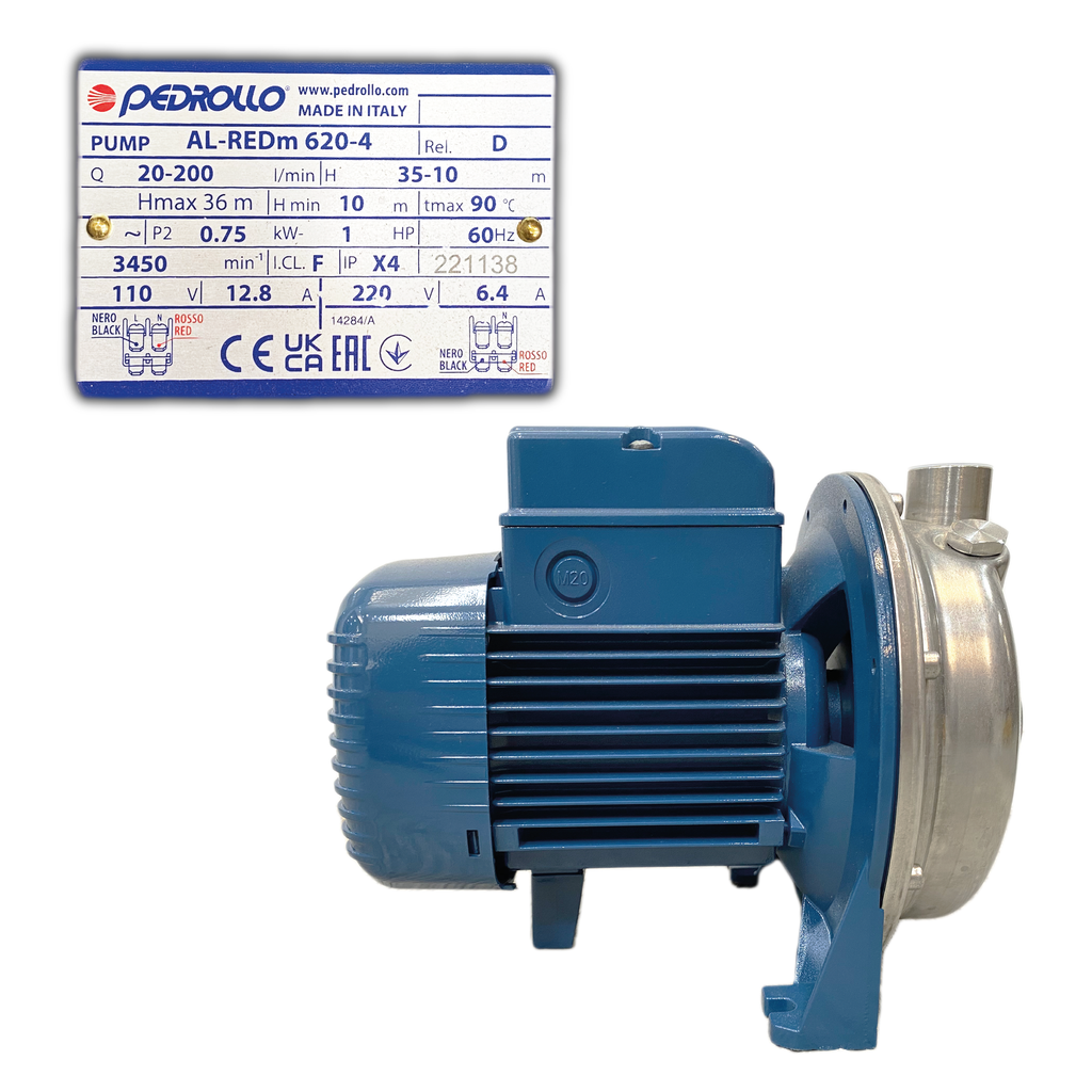 BOMBA CENTRIFUGA ACERO INOX AL-RED135M 1" HP PEDROLLO 0-590