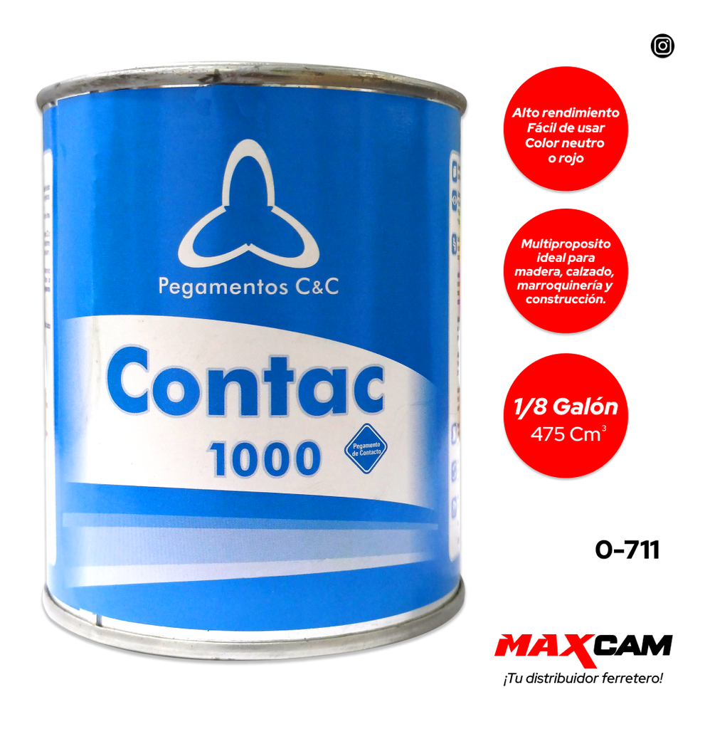 CEMENTO CONTAC 1000 x 1/8 GLN COUTTENYE 0-711