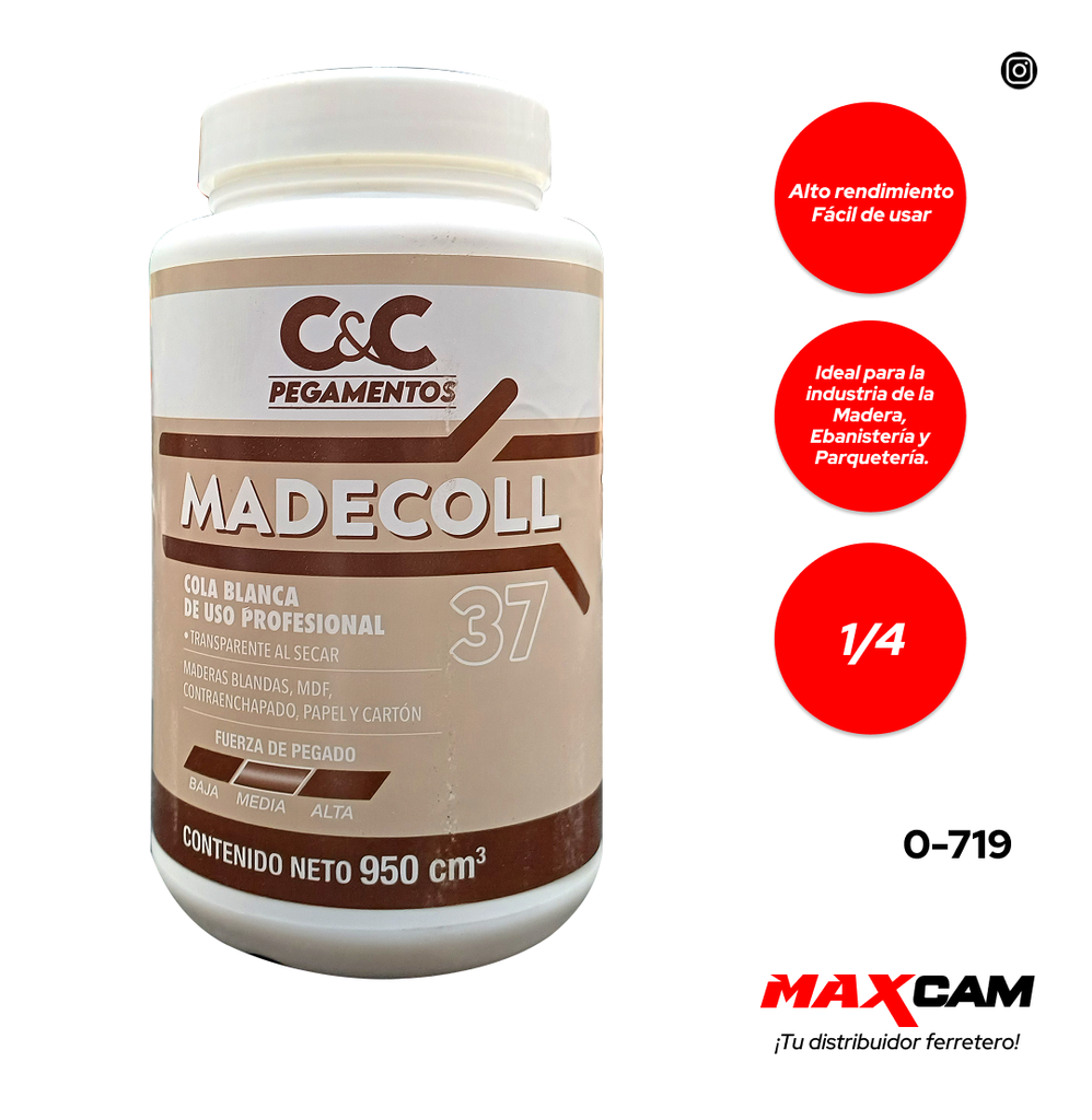 COLA BLANCA MADECOLL 37 x 1/4 GLN COUTTENYE 0-719
