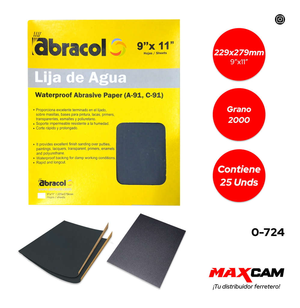 LIJA GRANO 2000 ABRACOL 0-724