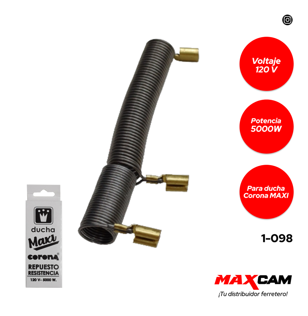 RESISTENCIA P/DUCHA CALENTADOR MAXI CORONA 1-098