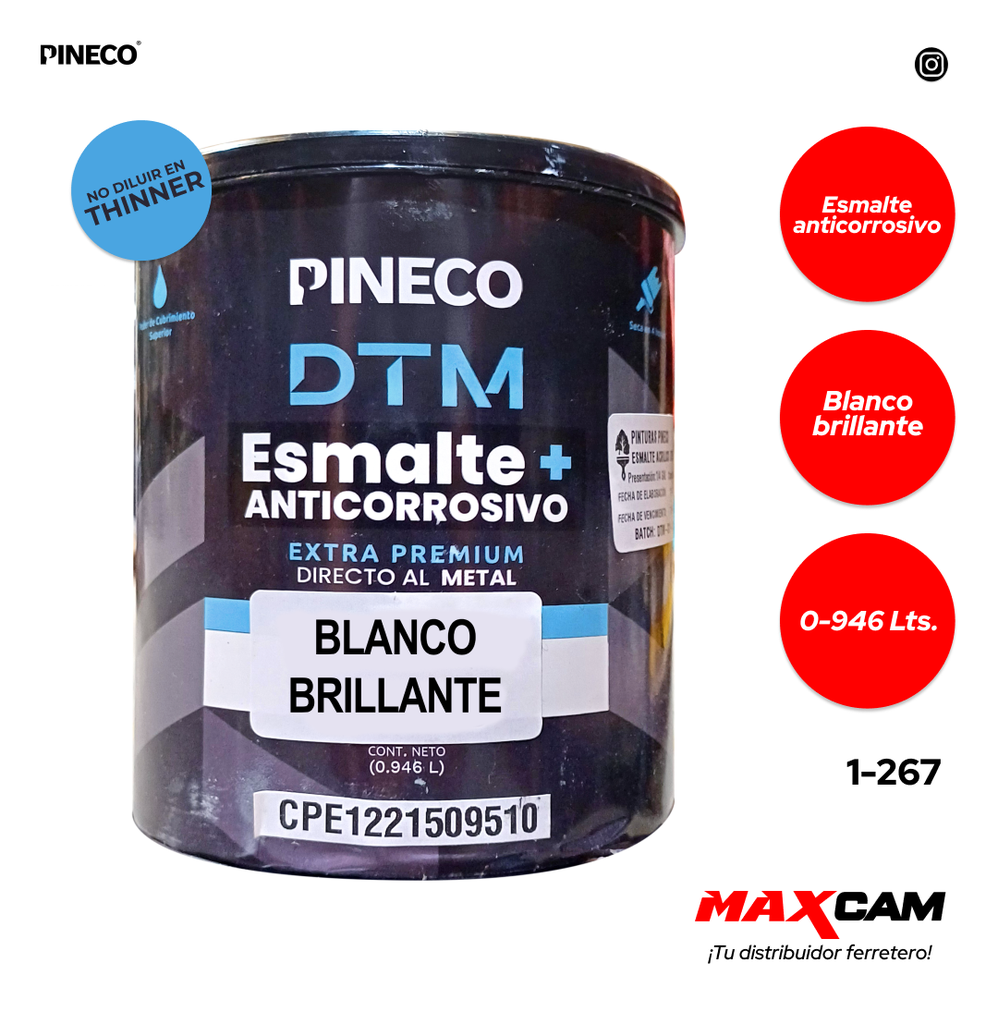 PINTURA ESMALTE ACRILICO BLANCO BRI x 1/4 PRESTIGE 1-267