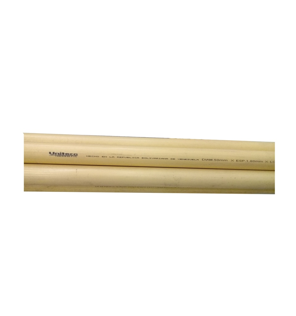 TUBO 2" PVC A.N. x 50MM x 3MTS UNITECA 1-268