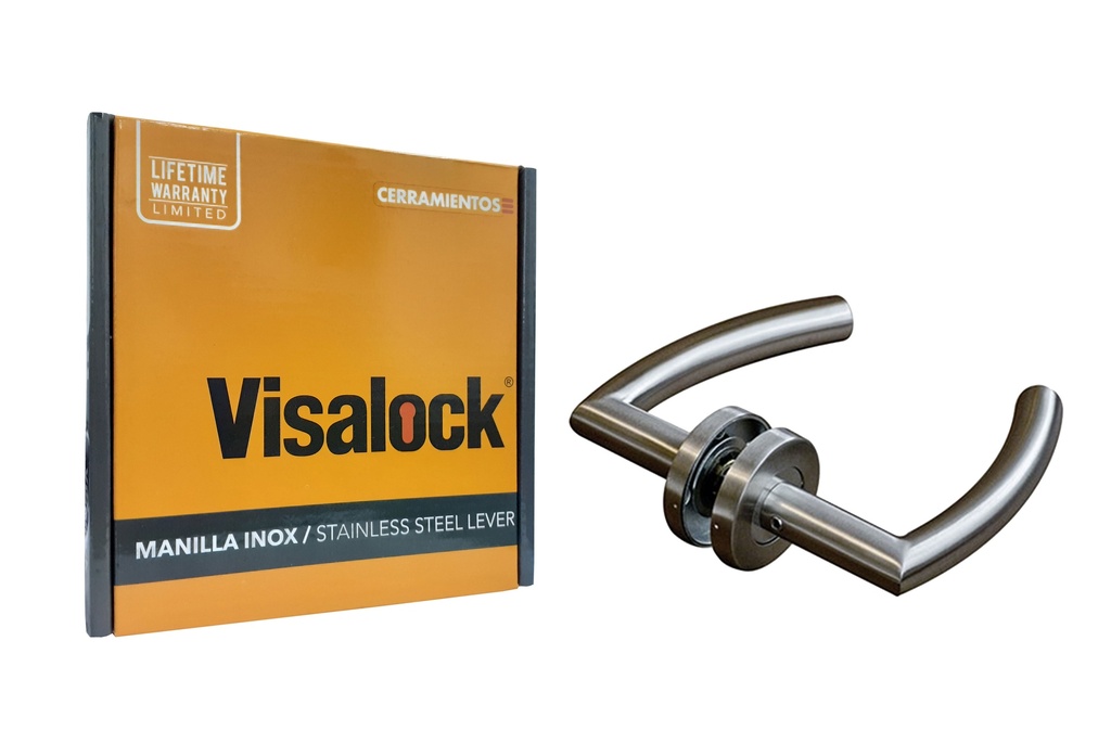 MANILLA INOXIDABLE PLATEADA CURVA VISALOCK 1-617