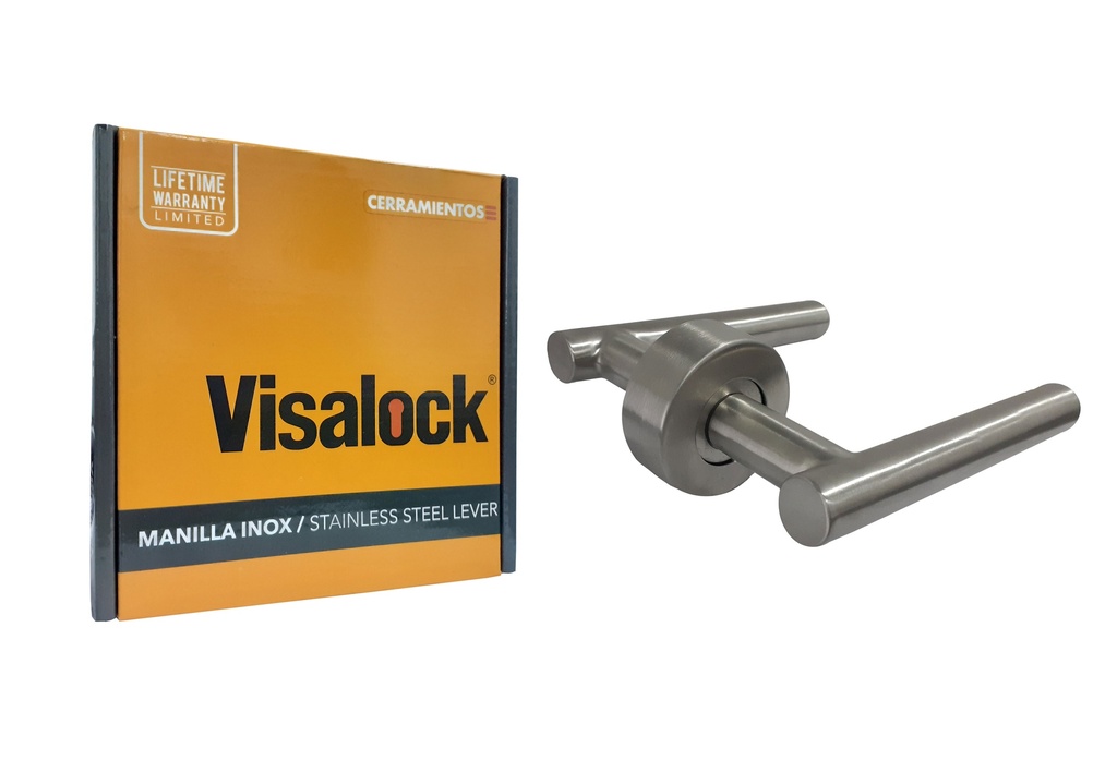 MANILLA INOXIDABLE PLATEADA RECTA VISALOCK 1-618