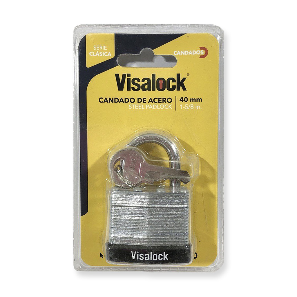 CANDADO ACERO 40MM VISALOCK 1-621